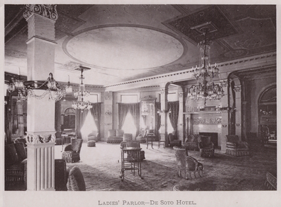 Ladies' Parlor, De Soto Hotel (b/w photo)