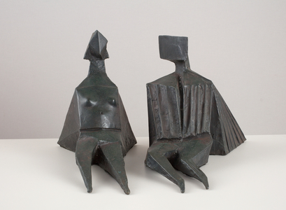 Pair of Sitting Figures VIII, 1975 (Bronze)