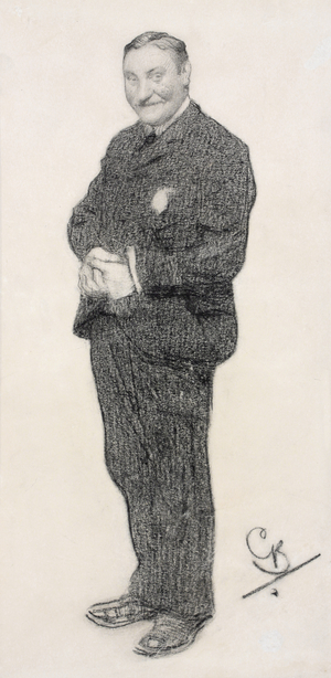 Portrait of H G Wells (pencil)