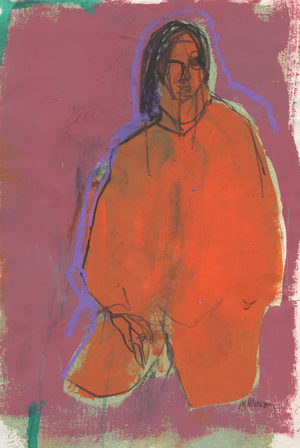 Sketchbook 28, 2025 (tempera, ink, pastel on paper)