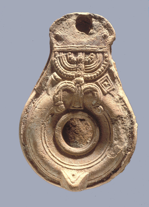Jewish oil lamp (terracotta)