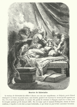 Meurtre de Galswinthe (engraving)