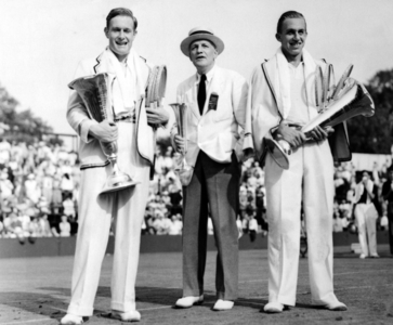 Gottfried von Cramm and Heinrich Henkel, 1937 (b/w photo)