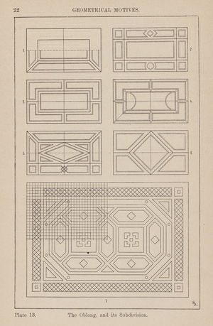 Ornament: Geometrical Motives, The Oblong, and its Subdivision (engraving)