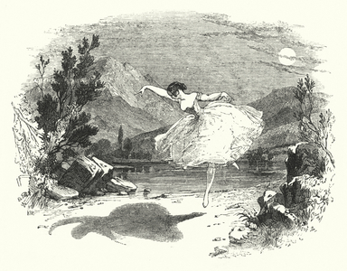 Illustration for the Ballet, Ondine or The Naiad (engraving)