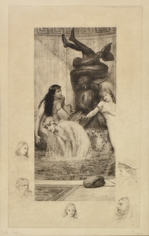 The Bath, 19th century (etching)