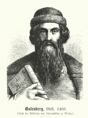 Gutenberg, c 1400-1468 (engraving)