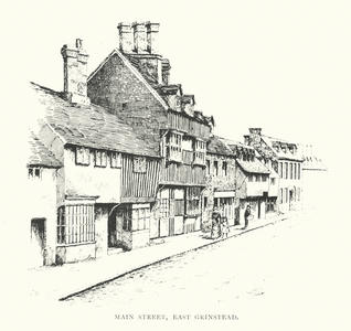 Main street, East Grinstead (litho)