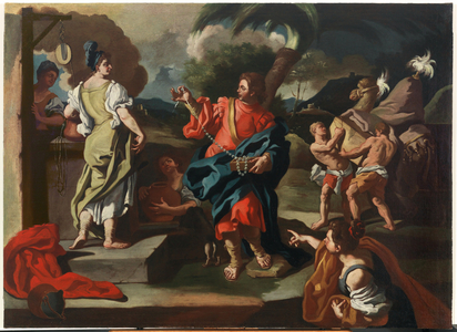 Rebecca and Abraham's Servant at the Well, late 17th-earth 18th century (oil on canvas)