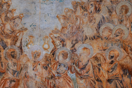 The vision of the Throne and the Adoration of the Lamb, c.1277-83 (fresco)