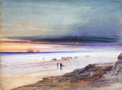 Beach Scene, c.1865 (w/c and gouache on paper)