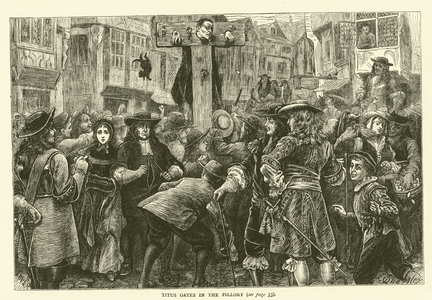 Titus Oates in the pillory (engraving)