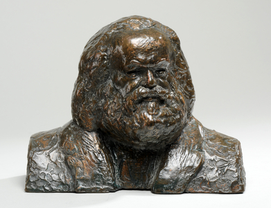 Maquette for the Bronze Head of Karl Marx, 1954-55 (bronze) (see also 876077)