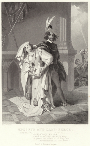 Hotspur and Lady Percy, King Henry IV, Part I, Act II, Scene III (engraving)