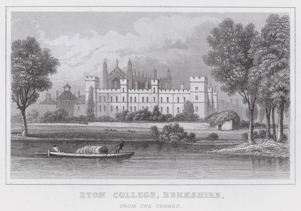 Eton College, Berkshire, from the Thames (engraving)