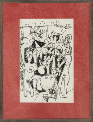 The Christening, 1961 (pen & ink on paper) 
