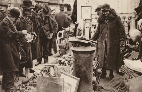 Paris: Foire a la Ferraille, sur le Bd Richard-Lenoir; "Old Iron-Fair" on Boulevard Richard Lenoir (b/w photo)