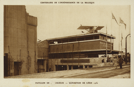 Aluminium Pavilion, International Exposition, Liege, Belgium, 1830 (b/w photo)