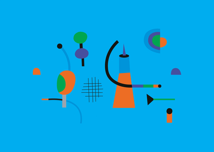 Abstract geometry composition, 2017, (vector illustration)