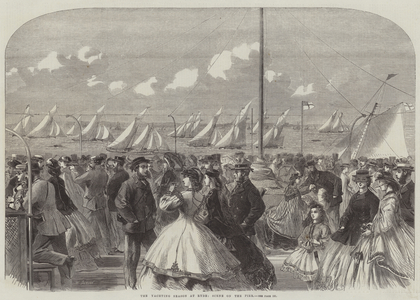 The Yachting Season at Ryde, Scene on the Pier (engraving)