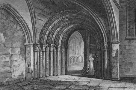 Door way to the Temple Church, London (engraving)