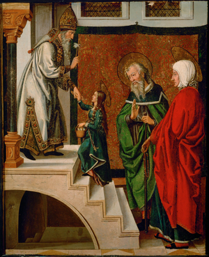 The Presentation of the Virgin in the Temple (painting on wood)