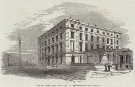 "The Lord Warden" Hotel, Dover, opened with a Grand Public Dinner, on Wednesday (engraving)