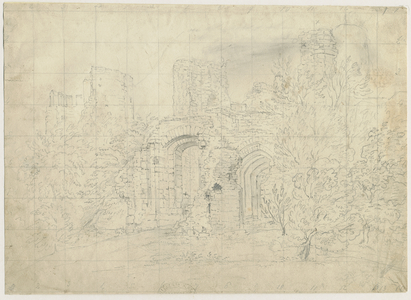 Dudley Castle - the Barbican: pencil drawing, nd [?19th cent] (drawing)