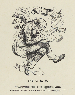 The Grand Old Man - GOM - W E Gladstone (litho)