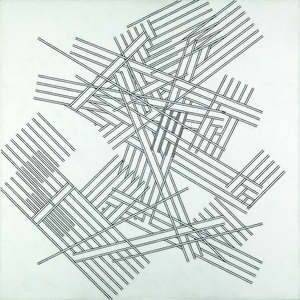 Chance and Order 22 (Black), 1977-78 (oil on canvas)