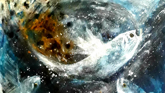 fish dream 2019 oils on canvas