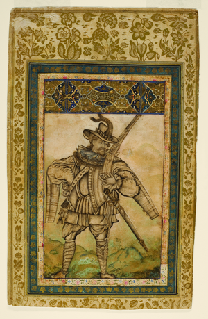 Portrait of the Portuguese Admiral Albuquerque, c.1615 (opaque w/c & gold on paper)