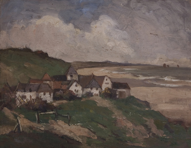 Equihen near Boulogne, early 20th century (oil on panel)