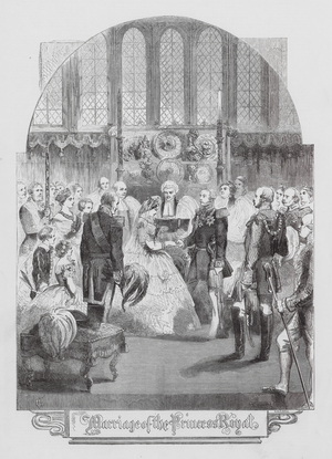Marriage of Victoria, Princess Royal, and Prince Frederick of Prussia, London, 1858 (engraving)