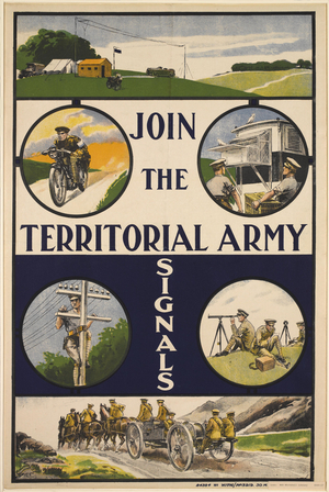 Join the Territorial Army Signals, 1920 (lithograph)