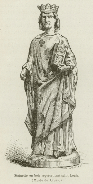 Statuette en bois representant saint Louis (engraving)