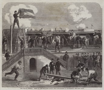 The War in America, Scene at Fort Moultrie during the Bombardment of Charleston (engraving)