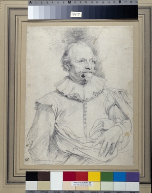 Paulus Halmalius, vulgo van Halmale, c.1632-35 (black chalk on white paper)