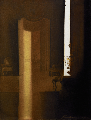 Potsdam interior (w/c on paper)