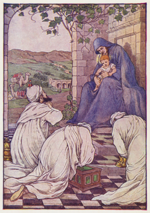 The Three Kings (colour litho)