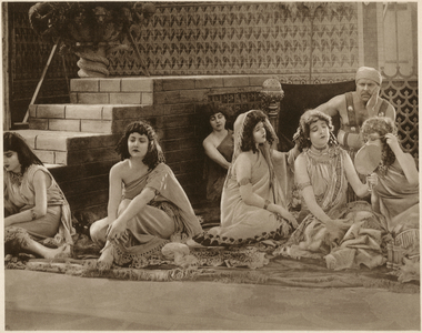 Slave Girls, Marriage Market Scene during Ancient Babylonian Story as part of the Silent Film, "Intolerance", by D.W. Griffith, 1916 (b/w photo)
