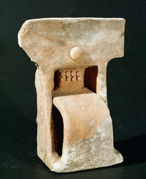 Model of a shrine, Phoenician type Clay (clay)