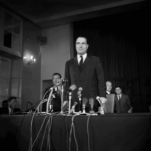 Francois Mitterrand, 1965 (b/w photo)