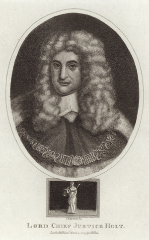 Portrait of Lord Chief Justice Holt (engraving)