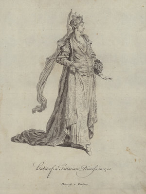 Habit of a Tartarian Princess in 1700 (engraving)