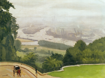 The Port of Rouen (oil on canvas)