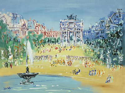 Jardin des Tuileries,  (gouache on paper)