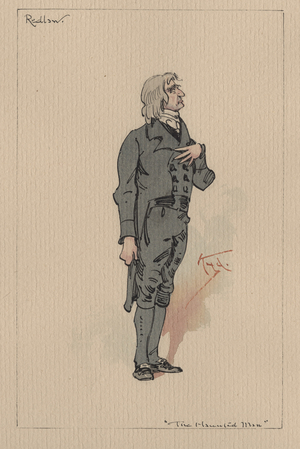 Redlaw - The Haunted Man and the Ghost's Bargain, c.1920s (pen & ink with w/c on paper)