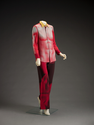 Suit, 1990s (rayon, polyester & mother of pearl)