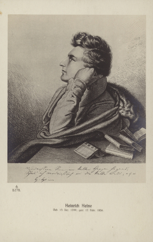 Heinrich Heine (1797-1856), German poet (litho)